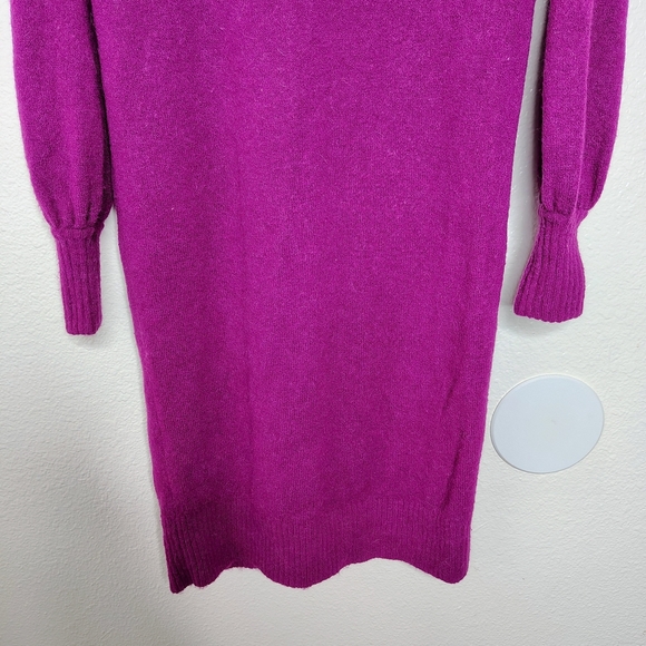 J Crew Purple Turtleneck Sweater-dress In Supersoft Yarn Sz XXS Merino/Alpaca - Picture 7 of 14